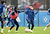 Jean-Luc Dompé und Nicolás Capaldo beim HSV-Trainin