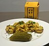 Ein Teller mit Bauernfrühstück.