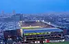 Millerntor-Stadion des FC St. Pauli in der Dämmerung