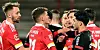 Hitzige Szenen: Florian Hübner (l.) von Union Berlin im Wortgefecht mit Leverkusens Nadiem Amiri (r.)