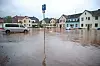 Aufgrund des Hochwassers der Blies in Ottweiler wurde die historische Altstadt geflutet.