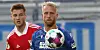 Karlsruhes Philipp Hofmann (r.) im DFB-Pokal-Spiel gegen Union Berlin