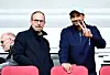 Ex-HSV-Sportvorstand Jonas Boldt zusammen mit Fortuna-Vorstand Alexander Jobst in der Düsseldorfer Arena