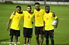 Daniel-Kofi Kyereh (2.v.l.) mit seinen Teamkollegen Abdul Issahaku, Benjamin Tetteh und Gideon Mensah (v.l.)