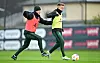 David Nemeth und Johannes Eggestein im St. Pauli-Training