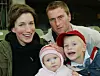 Der junge Juri Knorr (r.) 2004 mit den Eltern Franziska und Thomas und Schwesterchen Vibe