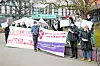 Krankenpfleger des UKE bei einer Demo