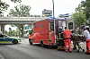 Der verletzte Fußgänger wurde in eine Klinik gebracht.