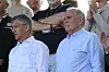 Uli Hoeneß mit Herbert Hainer auf der Tribüne