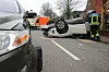 Der Wagen des Rentnerpaares landete auf dem Dach