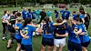 Victorias Spielerinnen feiern den Aufstieg in die Regionalliga Nord.