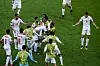 Irans Spieler jubeln nach dem 1:0 gegen Wales.