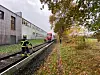 Einsatzkräfte am Unfallort in Hamburg-Sülldorf.
