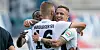 So war es im Vorjahr in Karlsruhe - und so erhofft es sich der HSV auch diesmal: Sonny Kittel, Lukas Hinterseer und Khaled Narey (v.r.) freuen sich über einen Treffer beim 4:2-Sieg.