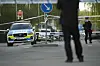Die Polizei hat den Bereich um den Tatort in der schwedischen Stadt Uppsala großräumig abgesperrt.