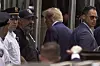 Donald Trump, ehemaliger Präsident der USA, trifft bei der Staatsanwaltschaft von Manhattan ein.