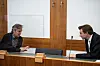 Die beiden Verteidiger der Angeklagte, Thomas Hammer (l) und Sven Schoeller,