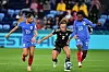 Estelle Cascarino (Frankreich), Solai Washington (Jamaika) und Vicki Becho (Frankreich) bei der WM 2023