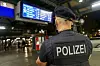 Ein Bundespolizist am Hamburger Hauptbahnhof.