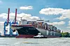 Containerschiff von MSC im Hamburger Hafen (Archivbild).