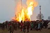 Osterfeuer am Elbstrand
