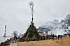 Holzstapel am Strand von Blankenese