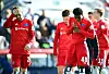 HSV-Profis Jonas Meffert, Giorgi Chakvetadze und Faride Alidou enttäuscht