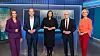 Katharina Fegebank (Bündnis 90/Die Grünen), Dennis Thering (CDU) und Peter Tschentscher (SPD) bei einer Diskussion vor der Wahl.