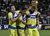 Befreiungsschlag: Federico Chiesa und Paulo Dybala feiern den Siegtreffer von Matthijs de Ligt (v.l.)