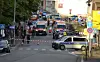 Großeinsatz von Polizei und Rettungskräften nach einem Raubüberfall in der Völklinger Innenstadt.