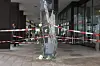 Unfallort mit Blumen