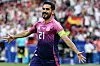 DFB-Kapitän Ilkay Gündogan jubelt nach seinem Tor zum 2:0 gegen Ungarn