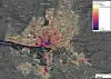 Je dunkler die Verfärbung, desto mehr Fußgänger werden in diesen Bereichen Hamburgs erwartet.