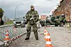 Soldat am Hamburger Hafen