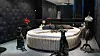Eines der Betten in dem umgebauten Swinger-Club in Wandsbek.