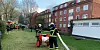 Die Feuerwehr rückte mit einem Großaufgebot an.