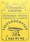 Ein Prospekt von Hamburgs erstem Croque-Laden aus dem Jahr 1996. Ein Croque Monsieur kostete damals 7,50 DM.