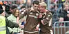 Fabian Boll und Timo Schultz bejubeln anno 2005 ein Regionalliga-Tor des FC St. Pauli gegen Osnabrück.