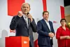 Olaf Scholz (l.) geht wieder für die SPD ins Rennen ums Kanzleramt.