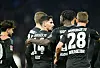 Die Spieler des HSV jubeln über den Siegtreffer von Ludovit Reis gegen Hertha BSC.