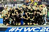 Deutschlands Hockey-Männer jubeln nach dem Gewinn des WM-Titels