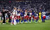 HSV-Spieler vor der Nordtribüne