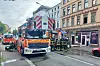 Feuerwehrfahrzeug in einer Straße in Harburg