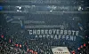 Ein HSV-Banner mit Aufschrift „Choreoverbote abschaffen“