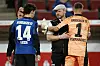 Steffen Baumgart mit Ludovit Reis und Daniel Heuer Fernandes