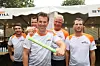 „Still“, eine Firma, die Gabelstapler baut, ging mit 44 Teams an den Start. Hier zu sehen: Thomas (35, v.l.), Sören (42), Mirco (41), Jörg (64) und Jörg (45).