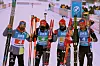 Erik Lesser, Roman Rees, Benedikt Doll und Philipp Nawrath in Ruhpolding.