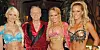 Ein Bild aus glücklicheren Tagen: Holly Madison (v.l.), Hugh Hefner, Bridget Marquardt und Kendra Wilkinson im Jahr 2005