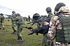 Russische Rekruten bei einem Training auf einem Schießplatz in der Region Donezk