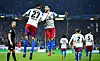 Davie Selke und Ludovit Reis jubeln zusammen.